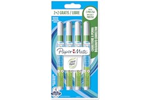 Paper Mate Liquid Paper NP10 Micro Correttore a Penna, 7 ml, Confezione da 2+2
