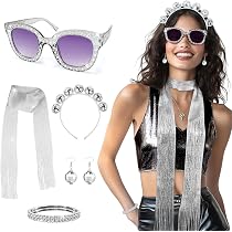 Disco Ball Ohrringe Damen 70er Disco Party Set - 5- Produktbild-Vorschau 3
