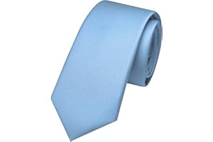 JEMYGINS 2.4" Solid Color Skinny Tie Mens Necktie for Wedding Party (6cm)