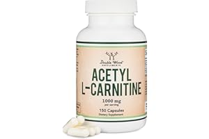 DOUBLE WOOD SUPPLEMENTS DW Acetyl L-Carnitine Capsules | 150 High Strength L Carnitine Supplements - 1000mg per Serving | Non-GMO & Gluten Free | Manufactured in The UK