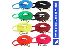 bio-leine Biothane Lightweight Cat Lead - 15 m Long and 9 mm Wide I in Neon Green I Recall Lead with Hand Loop for Small and Large Cats