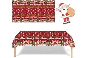 MORAINJAY Obrus na Boże Narodzenie, dziadek do orzechów, bieżnik bożonarodzeniowy, prostokątny, 137 x 274 cm, obrus bożonarodzeniowy, odporny na działanie wody, bieżnik na Boże Narodzenie, imprezę, do kuchni