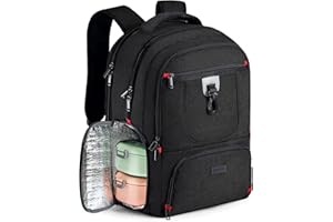 ‎BIKROD Rucksack Herren, Lunch-Schulrucksack Jungen , 17.3 Zoll Laptoptasche Teenager mit USB Ladeanschluss, Großer Wasserdichtem Daypack für Arbeit Reisen mit Anti Diebstahl Tasche