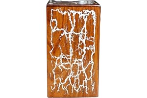 EMPORIUM CRAFTS Beste Urne für menschliche Asche, große Holzurne für Einäscherung, Erwachsenen-Urnenbox für Asche, personalisierte Holzurne für Beerdigung, Holzkiste (Rosenholz, Weiß, Größe S: 300 Kubikzoll)