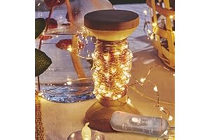 SKYLANTERN Guirlande LED Cuivre 10M - Bobine 10M Guirlande Lumineuse LED - Guirlande LEDs pour Deco Chambre, déco de Noël, Ambiance poétique et Romantique