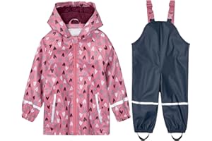 SEVEN BB Kids Waterproof Trousers Girls Rain Trousers Boys Muddy Puddle Trousers Baby PU Waterproof Dungarees 12 Months-8 Years