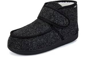 GURGER Pantofole Uomo Invernali Calde Stivaletto Pantofole da Casa Diabetici Scarpe da Casa in Peluche con Suola Antiscivolo