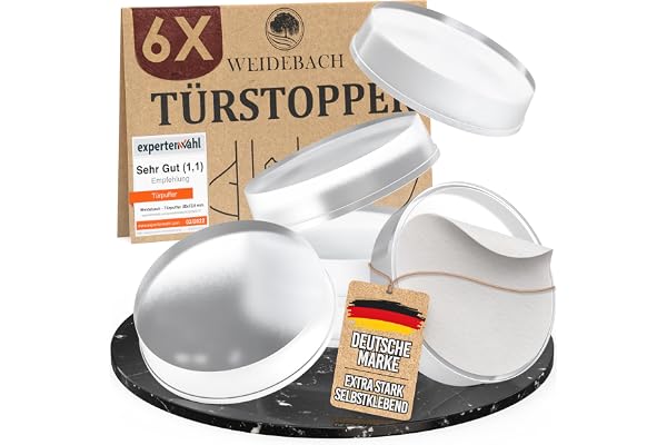 WEIDEBACH dörrstopp – 20 x 5 mm – transparent – självhäftande