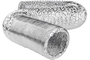 SWIFTAIR Aluminium Foil Flexible Ventilation Hydroponic Accessory Duct 4" 5" 6" 8" 10" 12 (8" 200mm 10m)