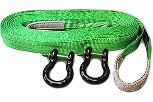 ‎DESERT FOX WINCH Berge Set mit 2 x 7/8" Schäkel u. 14t 10m Baumgurt Abschleppseil Abschlepp Gurt Baum Fällarbeiten entspricht EN 1492-1 … (10 m Gurt 2 Schäkel 7/8 Zoll)