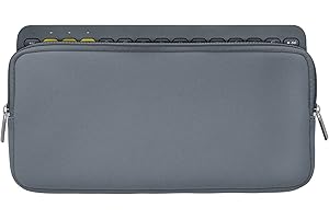 kwmobile Neoprenowe etui kompatybilne z Logitech K380 - etui na klawiaturę, miękkie etui podróżne - szare
