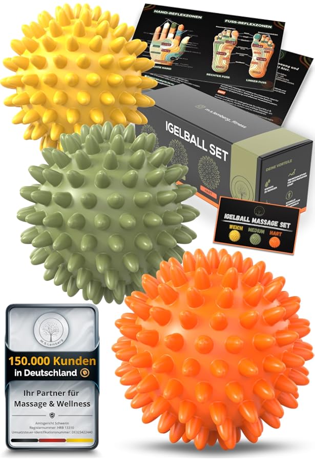TheraPIE Massageball Mit Noppen – Igelball Für Hände, Füße & Rücken