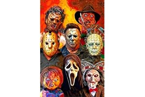 DVBQQWE Kit de pintura de diamantes de película de terror 5D para adultos con diamantes de pintura de bricolaje con diamantes Kit de pintura por número con taladro de gemas y Dotz de 30,5 x 40,6 cm