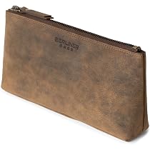 LaFiore24 Kosmetiktasche Aus Polyester/Baumwolle, Glitzer-Design, Grau-Braun, 25x18 Cm