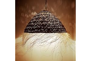 Etnico Arredo Lustre En osier Paille Rotin Suspension Maroc 2403211020