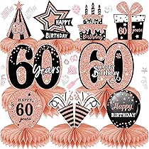 Fascia Compleanno 60 & Fabulous | Oro Rosa | Regalo Per Donna 60 Anni | Decorazione Festa - Foto 6