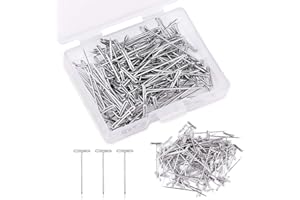 ‎RIDDUR 100 Stücke Perücke Nadeln Set, 27mm T Nadeln, T-Form Polsterung Nadeln, T Perücke Nadeln mit Aufbewahrungsbox für Perücke Hellstellung, Nähen, Basteln