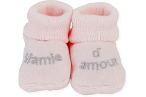 Kinousses - par de patucos para bebé rosa rosa Talla:0-1 meses