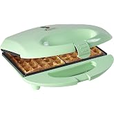Bestron Brussels Retro Waffle Maker with Non-Stick Coating Sweet Dreams Collection 700 Watt Green
