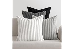 MIULEE Sztruksowe poszewki na poduszki, miękkie, dekoracyjne, kwadratowe, na wiosnę, miękkie, sztruksowe poszewki na poduszki, do dekoracji domu, na sofę, 40 x 40 cm, szare