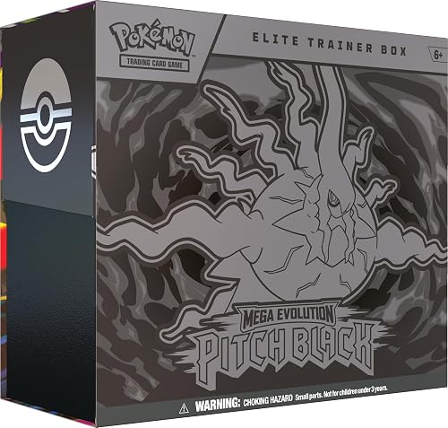 Pokémon TCG: Mega Evolution—Pitch Black Elite Trainer Box (1 Full-Art Promo Card, 9 Booster Packs & Premium Accessories)