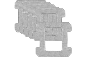 ZIGEFOFO 6 Stück Ersatz Reinigungspad für Ecovacs Winbot W2 Omni / W2 / W1 Pro / W1 Fensterputzroboter Zubehör Mikrofaser Wischtücher Waschbare Reinigungstuch Ersatzteile Set für Fensterreiniger Roboter