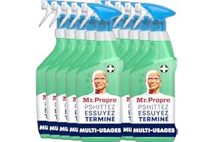 MR PROPRE Mr. Propre Spray Nettoyant Multi-Usages, Grand Format (500ml x10), Parfum Fleurs de Pommier, Élimine 99.9% des Bactéries, Sans Traces