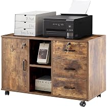 Meuble De Bureau Roulant Avec 3 Tiroirs - Blanc - 40x80x70 Cm - Verrouillable Et Réglable