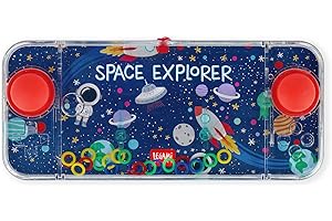 Legami - Mini-Wasserspiel mit Ringen, ohne Batterien, tragbar, 15,2x7 cm, Thema Weltraum, Space