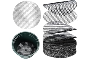 OPILROYN Red de Drenaje para macetas, 50 Unidades, Forro de Malla para macetas de jardín, Red de Drenaje Resistente para macetas, Almohadilla de Red de protección de raíces, Malla para macetas para Evitar la