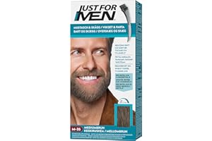 JUST FOR MEN Tylko do wąsów i koloru brody średni brąz, usuwa siwe włosy, zapewniając grubszy i pełniejszy wygląd - M35.