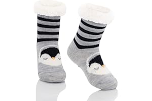 Durio Kindersocken für Mädchen und Jungen Wintersocken Weich Flauschig Warm Dick Kuschelsocken Thermosocken Haussocken Bodensocken für Kinder