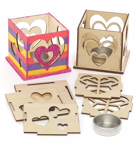 Kit De 4 Cadres Photo En Bois De Noël à Décorer - Activité Manuelle Pour Enfants, Dimensions 16,5x17,5x8,5 Cm