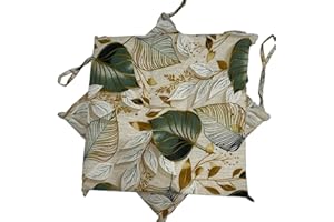 Generico CUSCINI PER SEDIA COPRISEDIA TRAPUNTATI MORBIDONE CONFEZIONE 6 PEZZI CON LACCETTI COORDINABILI CON LA LINEA AMA (FOGLIA VERDE)