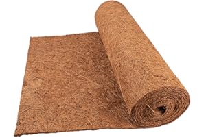 FENGAIM Coco Liner Roll 2m*0.4m/80" x 16", Natural Coconut Hanging Basket Liner, Reusable Coco Fiber Mat Coco Replacement Basket, Coconut Fiber Sheet Coir Mat Liner for Planter, Window Box, Wall Troughs
