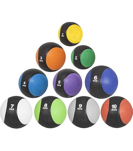 Médicine Ball METAL BOXE 5kg | Ballon De Fitness Non Rebondissant | Enveloppe PU Pour Musculation