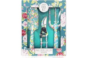 DEANAME Garden Tool Set,Femmes Hand Plants Gardening Gift,3 Set d'outils de Jardinage Accessoires de Jardinage as Trowel,Cultivator, Ciseaux de Coupe, Set Cadeau pour Enfants Jardinage