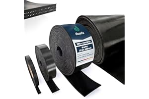 diconfa rotoli di gomma con inserto in tessuto SU MISURA - SPESSORE da 2 mm a 10 mm - LARGHEZZA da 20 mm a 500 mm - LUNGHEZZA da 0,2 m a 10 m - SELEZIONE: 80 mm x 3000 mm x 8 mm - Tappetino Rotolo