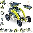 ACELIFE STEM Solar Robot Toy 12-in-1 Educational Science Kit DIY Building Toy Construction Engineering Set for Kids Age 8-12 Boys & Girls Birthday, Solar Powered Toy-Green