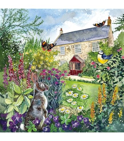 Noel Tatt Artistic Blank Greetings Card - 'Pals At The Park' - From The