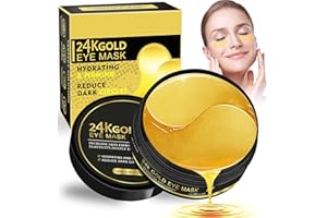‎ATSENSE ATsense 60 Stück Augenpads Gegen Augenringe, 24K Gold Retinol Eye Pads,Hyaluron Augenmaske Gegen Tränensäcke, Falten, Puffiness, mit Kollagen und Seeigel