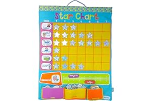 Fiesta Crafts Reward Chart/Star Chart Fabric Wall Hanging - Blue