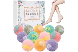 COLEXY 12 Bombas de Baño para Valentin Día de la Madre, Bolas de Baño Efervescentes con Aceites Esenciales, Baño de Burbujas Bath Bombs Natural, Bañera de Burbujas Sales de Baño Kit de Bomba de Baño de Spa