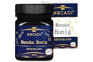 ‎HECADI Manuka Honig MGO 850+ I Original aus Neuseeland I mit zertifiziertem und Garantiertem Inhalt von MGO I 250 gramm