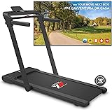YM Tapis Roulant Elettrico 18 km/h, Superfice Corsa XXL 45cm, Marchio Italiano, Pieghevole, 2 Sistemi di Controllo (TASTI o G