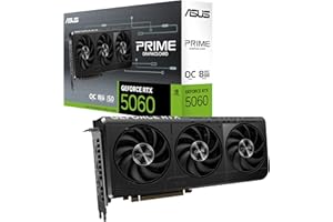 ‎ASUS ASUS Prime GeForce RTX 5060 8GB GDDR7 OC Edition Gaming Graphics Card (Nvidia GeForce RTX5060 DLSS 4, 2.5-Slot Design, PCIe 5.0, 3X DisplayPort 2.1b, 1x HDMI 2.1b, PRIME-RTX5060-O8G)