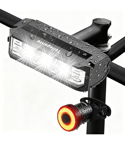 Lampe Vélo Rechargeable LED - 20000 Lumens - Haute Performance, Longue Autonomie