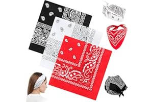 UWOBEFO Bandana Hombre Mujer 3 Piezas Bandanas Paisley Set Bandana Mujer Bandanas Paisley Multifuncional Pañuelo Bandanas Paisle Pañuelos Unisex de Cachemira Paisley Bandanas para el Cabello o Pañuelo 55 cm
