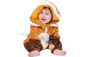 corimori (Baby Onesie Faye der Fuchs Süßes Tier Plüsch-Kostüm Strampler Braun Beige (70-90 cm)