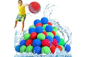 XIEXIESHER 30 Wiederverwendbare Wasserbälle, 30/40/50 Spritzbälle 5 cm, Wasserschlacht Bälle für Kinder und Erwachsene, Pool, Strandspielzeug, Trampolin, Wasserbomben, Sommerspaß im Freien
